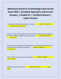 Minnesota Cosmetology Exam 2025: Complete Q&A Study Guide