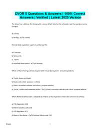 CVOR Exam Questions and Answers: Latest 2025 Edition