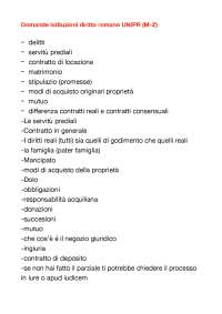 Domande Istituzioni diritto romano UNIPR