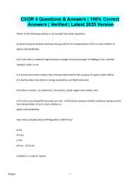 CVOR Exam Questions and Answers 2025: Commercial Vehicle Safety
