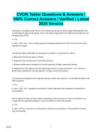 CVOR Exam Questions and Answers: Commercial Vehicle Regulations Study Guide