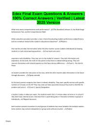 Edex Final Exam Q&A: Educational Assessment and Teaching Methodologies