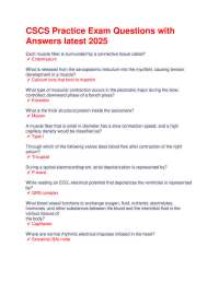 CSCS Practice Exam Questions with Answers latest 2025