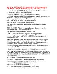 Nursing 110 test 5| 60 questions| with complete solutions Latest Update Graded A+ Pass 202