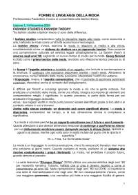 Appunti Forme e Linguaggi della Moda