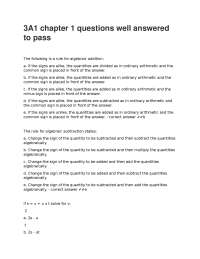 Algebra Practice Questions: Equations and Logarithms