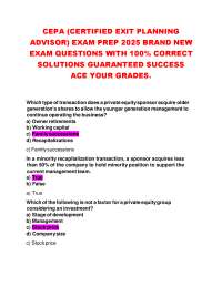 CEPA Exam Prep 2025: Exit Planning and Business Transition Questions