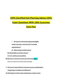 CEPA Exam Prep: Questions and Answers for Exit Planning Advisors