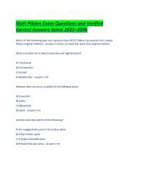 Stott Pilates Exam Questions and Verified Correct Answers latest 2025–2026.pdf
