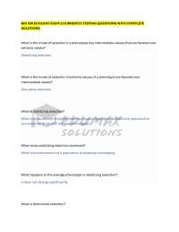 Ecology Exam 2: Questions and Solutions for BIO 320