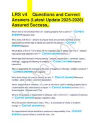 LRS v4 Questions and Correct Answers (Latest Update 2025-2026) Assured Success,.