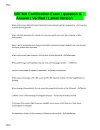 NRCMA Certification Exam Q&A: Comprehensive Study Guide
