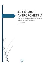 ANATOMIA E ANTROMETRIA apparato locomotorio e sistema nervoso