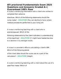 ATI proctored Fundamentals Exam 2025 Questions and Answers| Graded A+|Guaranteed 100% Pass