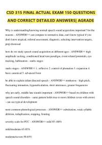 CSD 315 FINAL ACTUAL EXAM 150 QUESTIONS AND CORRECT DETAILED ANSWERS| AGRADE