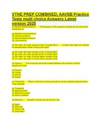 VTNE PREP COMBINED, AAVSB Practice Tests multi choice Answers Latest version 2025.pdf