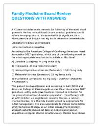 Family Medicine Board Review QUESTIONS WITH ANSWERS