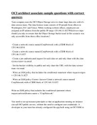 OCI architect associate sample questions with correct answers