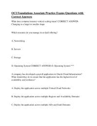 OCI Foundations Associate Practice Exams Questions with Correct Answers