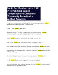 Dante Certification: IP Networking Basics - Q&A