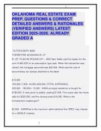 OKLAHOMA REAL ESTATE EXAM PREP. QUESTIONS & CORRECT DETAILED ANSWERS 2025-2026. GRADED A