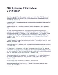 3CX Academy Intermediate Certification Exam Questions and Answers