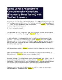Dante Networking Level 2 Assessment: Comprehensive Q&A