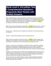 Dante Level 2, 2nd edition Test 1 Comprehensive Questions (Frequently Most Tested) with Ve