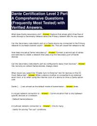 Dante Certification Level 2: Comprehensive Q&A for Audio Networking