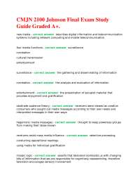 CMJN 2100: New Media and Mass Communication Exam Study Guide