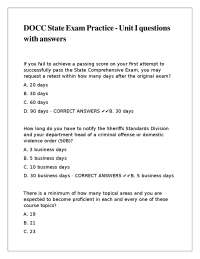 Detention Officer Exam Practice Questions and Answers