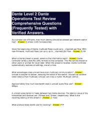 Dante Network Operations: Comprehensive Test Review