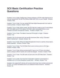 3CX Basic Certification Practice Exam With Questions and Correct Answers