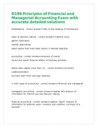 Financial and Managerial Accounting Exam with Solutions