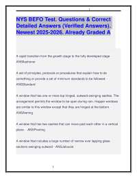 NYS BEFO Test. Questions & Correct Detailed Answers. Newest 2025-2026 Edition. Graded A