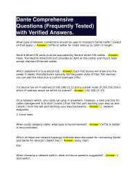 Dante Comprehensive Questions (Frequently Tested) with Verified Answers.