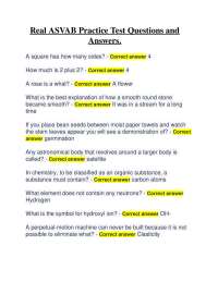 Real ASVAB Practice Test Questions and Answers.