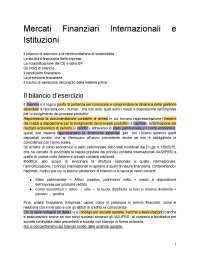 appunti sbobinati del corso di mercati internazionali finanziari