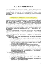 POLITICHE PER L'INFANZIA