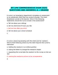 LPN Nursing Exam Questions and Answers 2025: Comprehensive Review