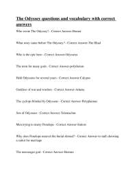 The Odyssey: Comprehensive Q&A Study Guide