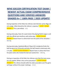 NFHS Soccer Certification Exam: Comprehensive Q&A (2025 Update)