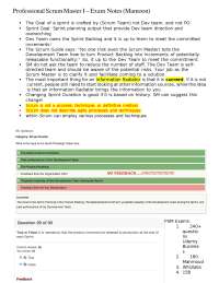 Scrum Master Exam Notes: Key Concepts and Questions