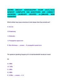 ARDMS Breast Sonography Exam: 300 Q&A for Certification Success
