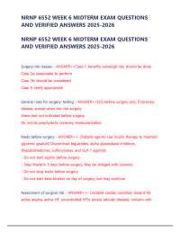 NRNP 6552 WEEK 6 MIDTERM EXAM QUESTIONS AND VERIFIED ANSWERS 2025-2026