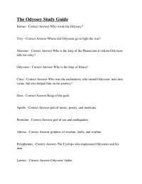 The Odyssey: A Comprehensive Study Guide