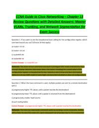 CCNA Guide to Cisco Networking – Chapter 13 Review Questions with Detailed Answers