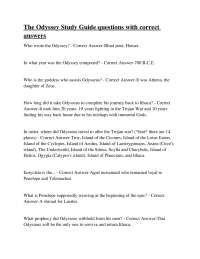 The Odyssey: A Comprehensive Study Guide with Questions and Answers