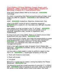 Club Pilates CP Final Written Exam| Exam and Answers, 100% Correct| Latest 2025, Exams of