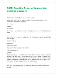 Scrum Practice Exam with Detailed Answers